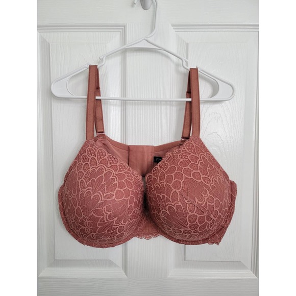 Torrid XO Push-Up Plunge Bra- Lace Rose 46DD - Picture 3 of 8